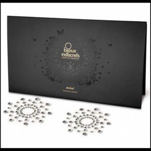 Bijoux Gold or Silver Rhinestone clear silicone pasties